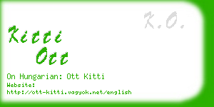 kitti ott business card